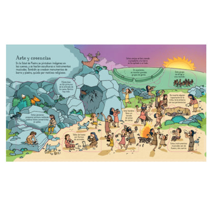 ¡Mira debajo! Edad de Piedra - Usborne