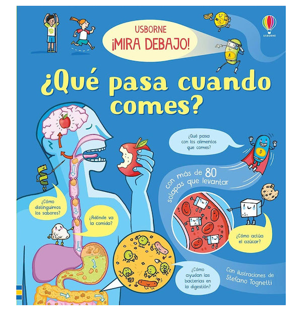¡Mira debajo! ¿Qué pasa cuando comes? - Usborne