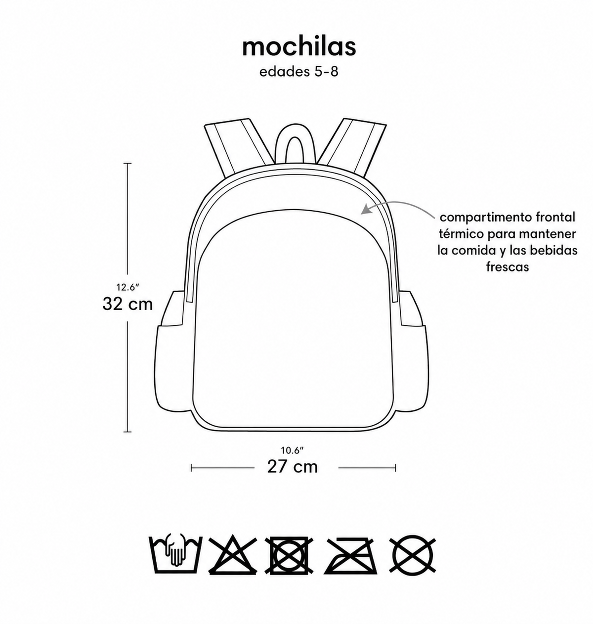 Mochila Bolsillo Térmico Dinosaurios - A Little Lovely Company