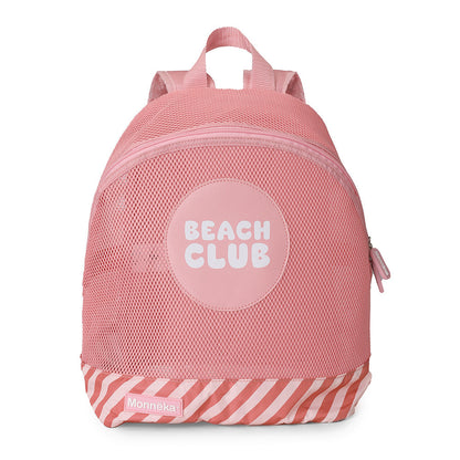 Mochila Infantil Antiarena Stripes Rosa - Monnëka