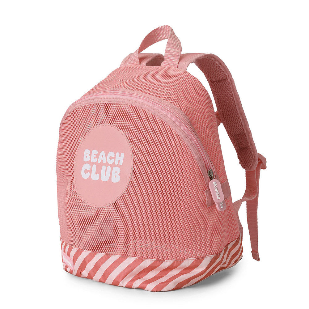 Mochila Infantil Antiarena Stripes Rosa - Monnëka