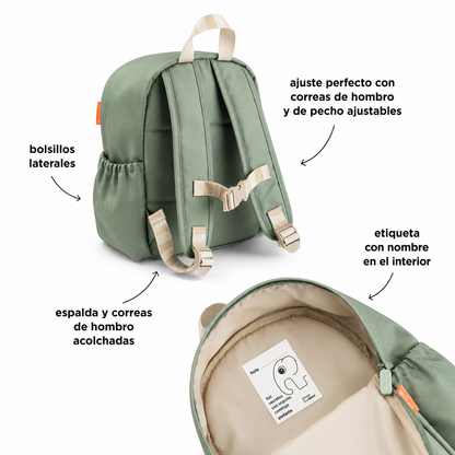 Mochila Infantil Playground Verde 7,5L - Done By Deer