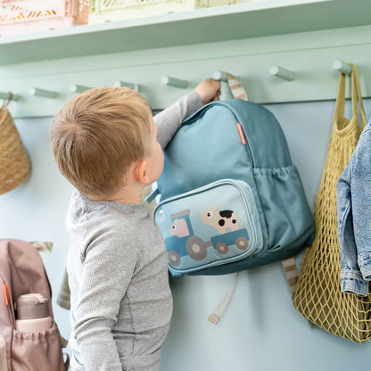Mochila Infantil Tiny Farm Azul 7,5L - Done By Deer