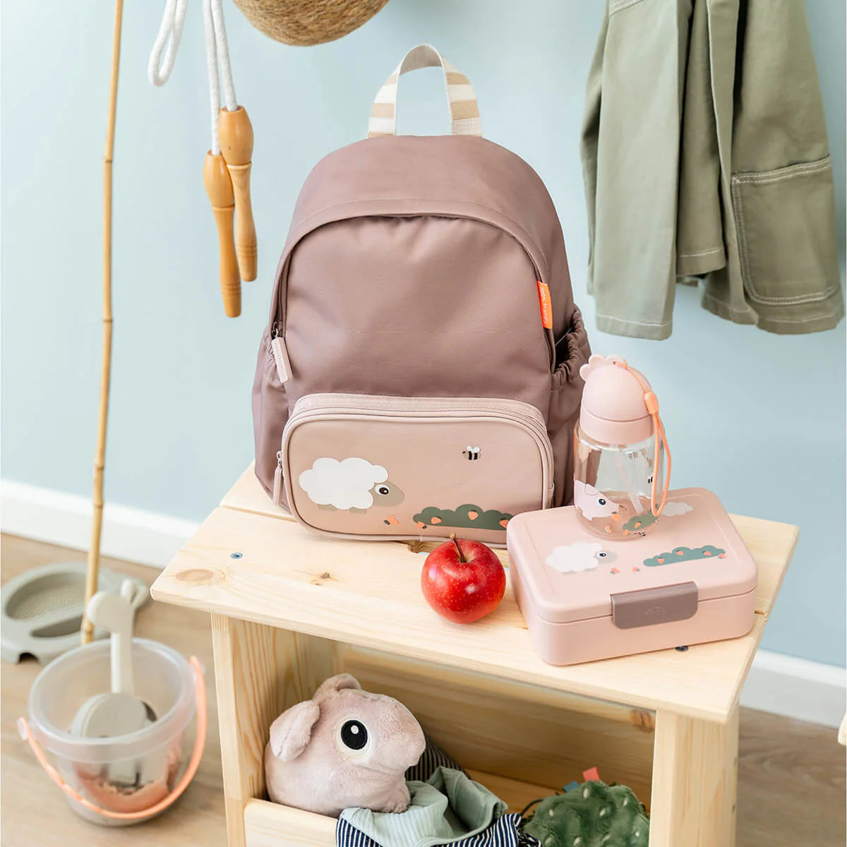 Mochila Infantil Tiny Farm Rosa 7,5L - Done By Deer