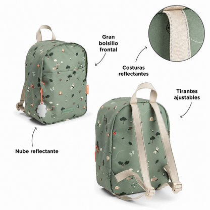 Mochila Infantil Tiny Trails Verde 7,5L - Done By Deer