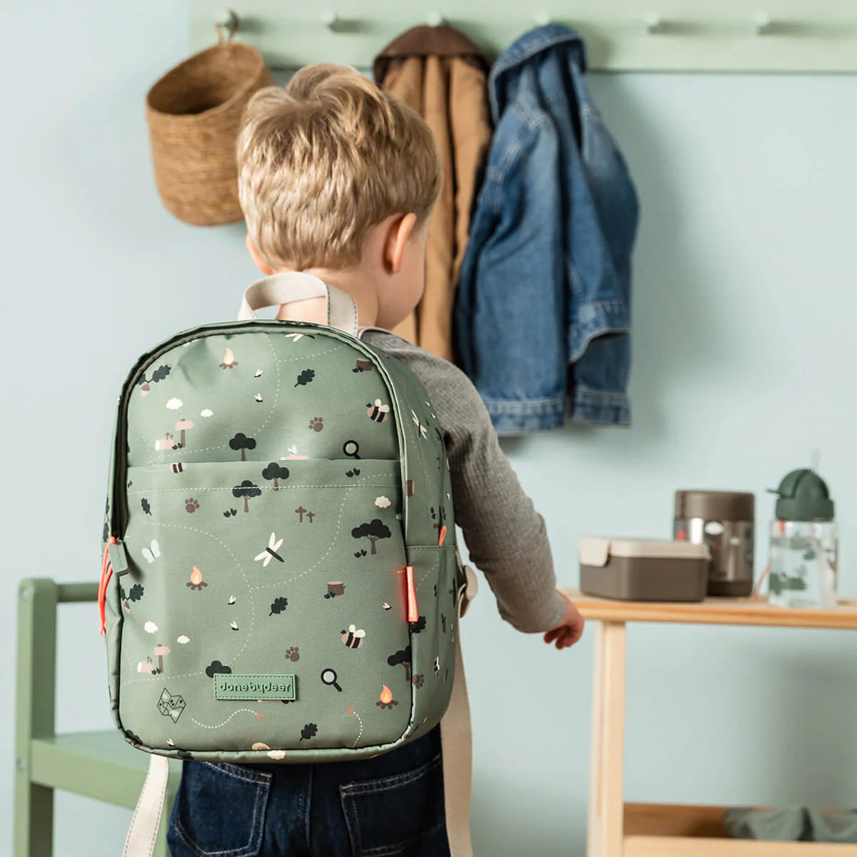 Mochila Infantil Tiny Trails Verde 7,5L - Done By Deer