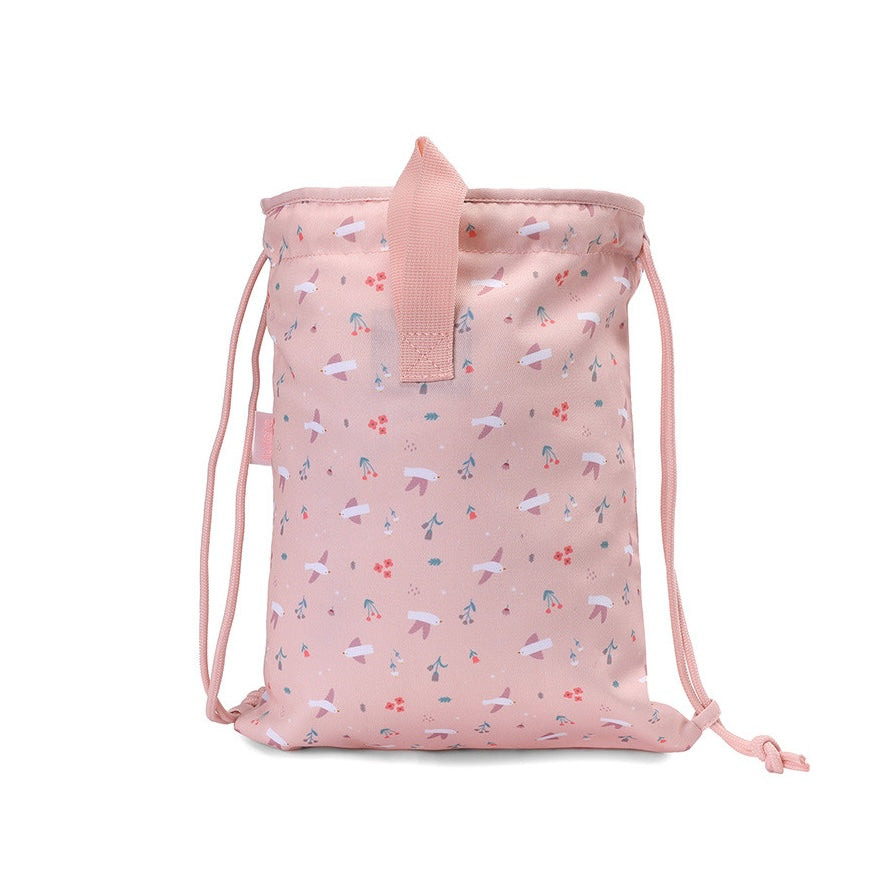 Mochila Saco de Tela Blossom Birds - Tutete