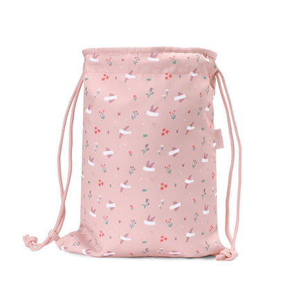 Mochila Saco de Tela Blossom Birds - Tutete