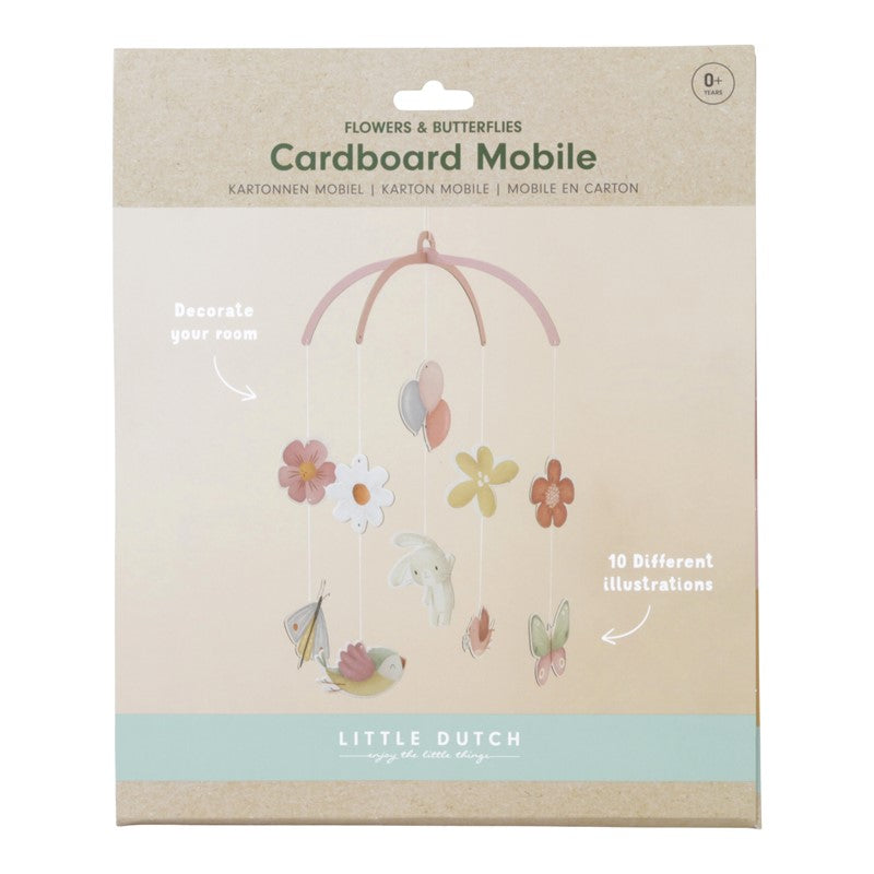 Móvil Cartón Flores y Mariposas - Little Dutch