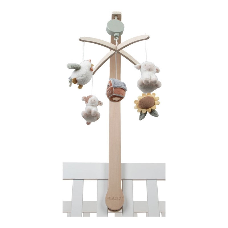 Móvil Musical de Madera Little Farm de Little Dutch