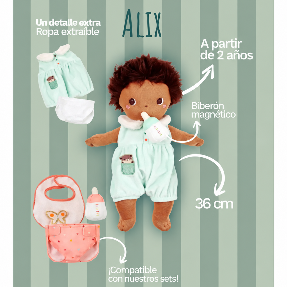 Muñeca Bebé Alix - Lilliputiens
