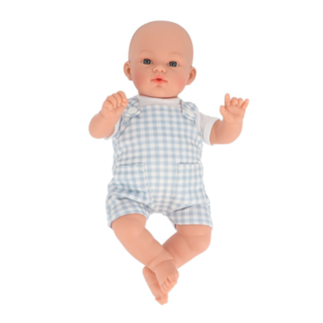 Muñeco Mateo Vichy Azul - Monnëka