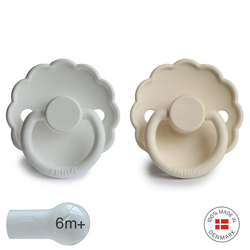 Chupetes Frigg Daisy Bright White/Cream Silicona 6-18 meses