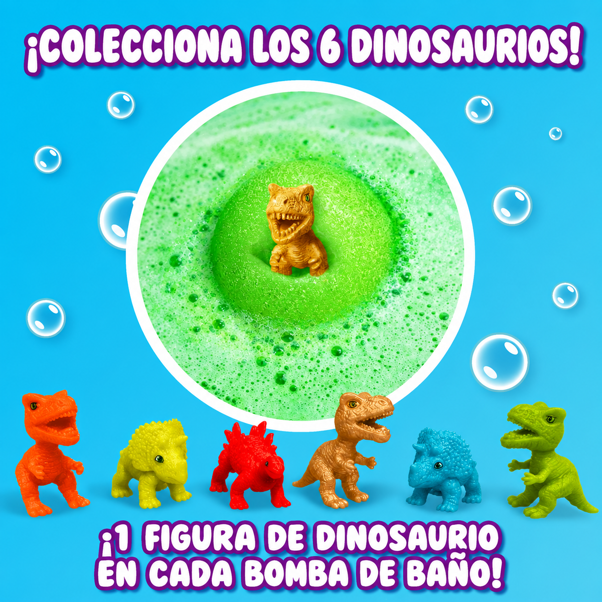 Pack 6 Bombas de Baño Surprise Dinos - Zimpli