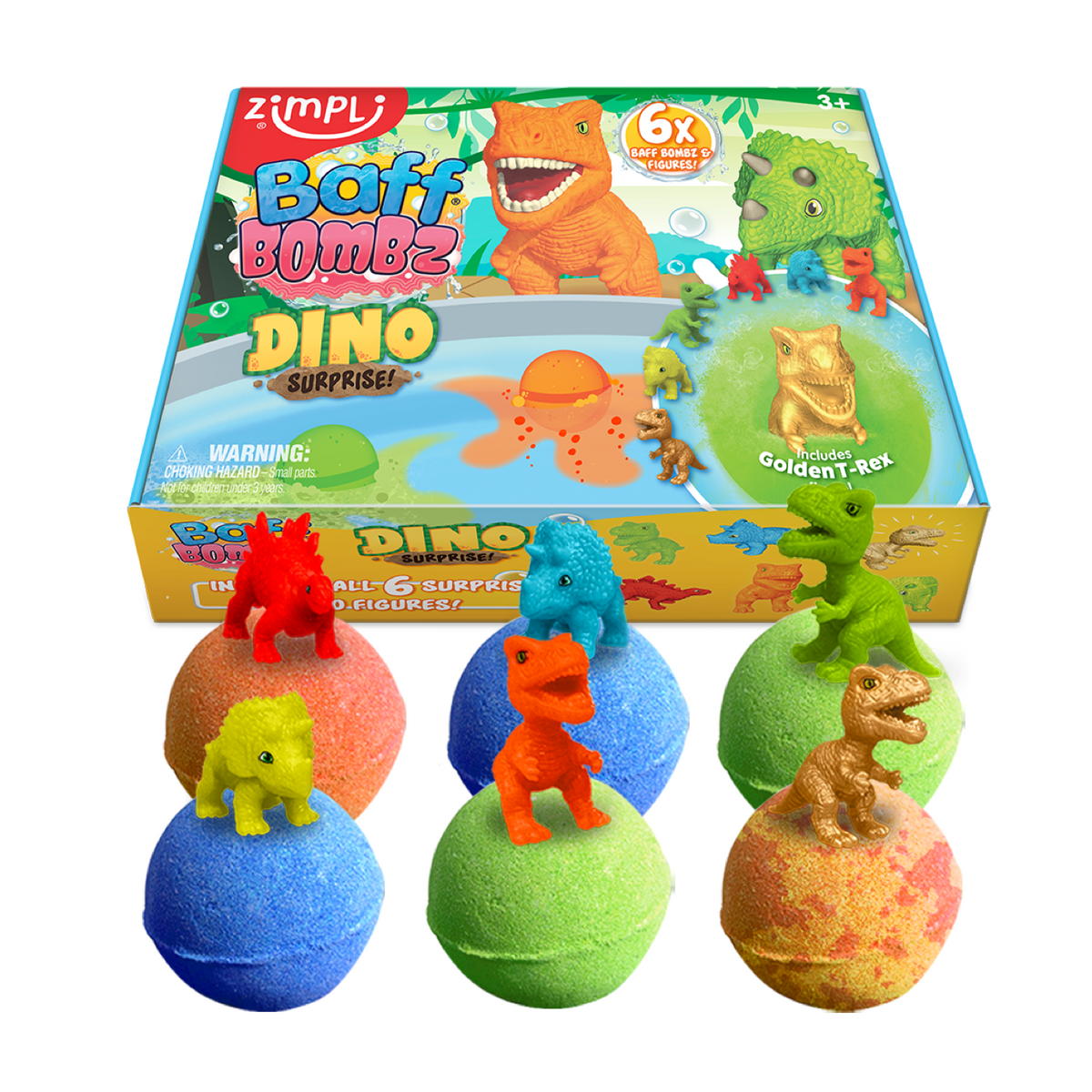 Pack 6 Bombas de Baño Surprise Dinos - Zimpli