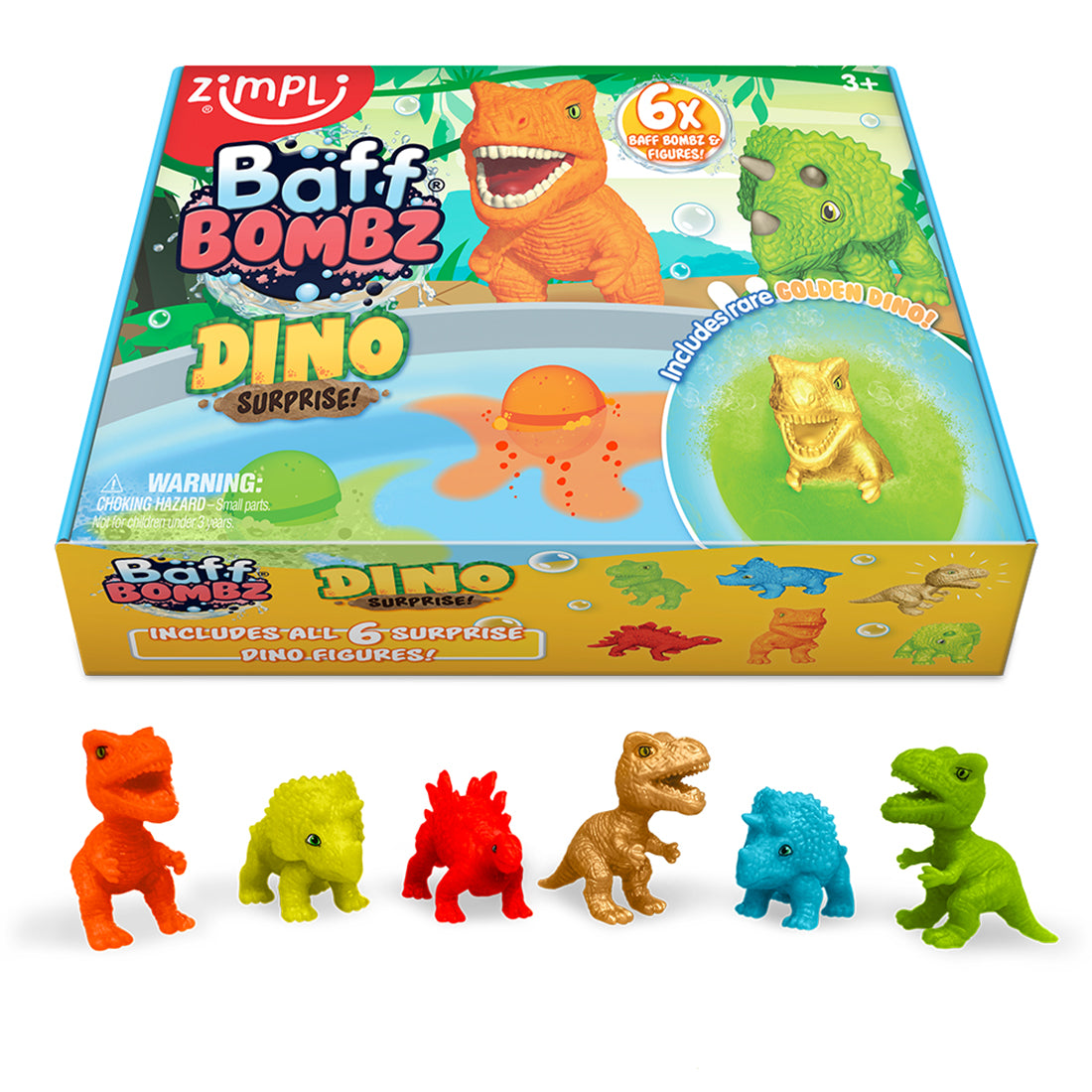 Pack 6 Bombas de Baño Surprise Dinos - Zimpli