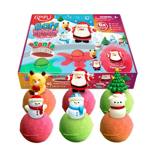 Pack 6 Bombas de Baño Surprise Santa Claus - Zimpli