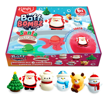 Pack 6 Bombas de Baño Surprise Santa Claus - Zimpli