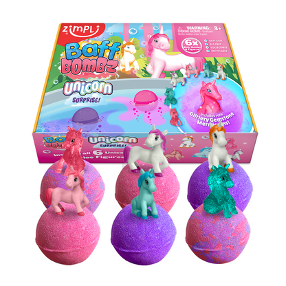 Pack 6 Bombas de Baño Surprise Unicornios - Zimpli