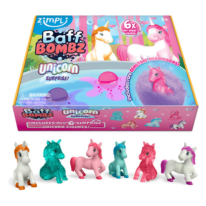 Pack 6 Bombas de Baño Surprise Unicornios - Zimpli
