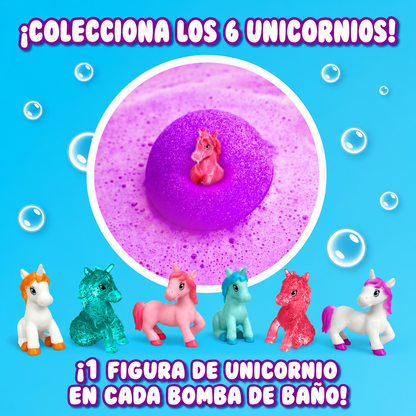 Pack 6 Bombas de Baño Surprise Unicornios - Zimpli