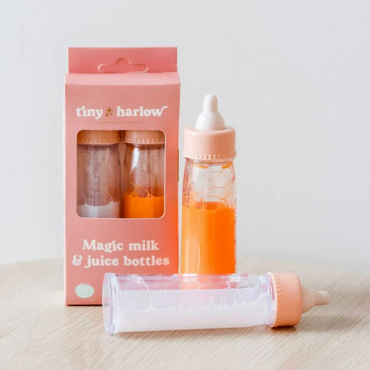 Pack Biberones Mágicos Leche y Zumo para Muñecas - Tiny Harlow