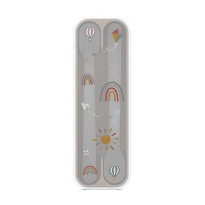 Pack Cucharas Mango Largo Arcoíris - Little Dutch