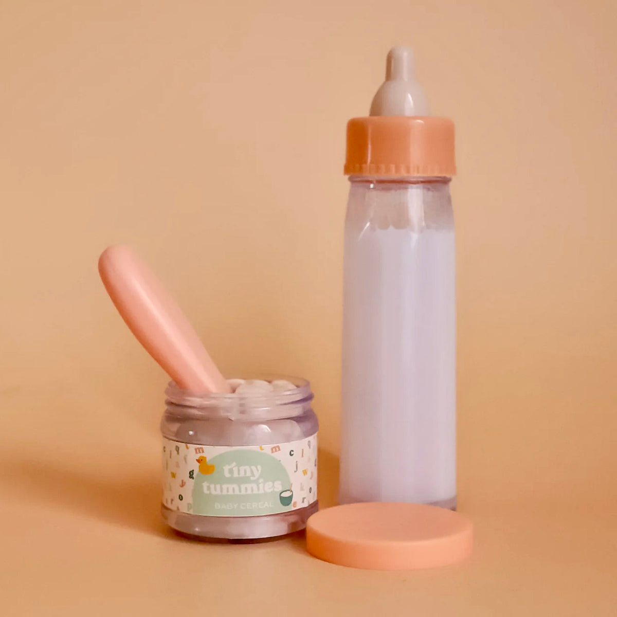 Pack Potito Cereales y Biberón Mágico para Muñecas - Tiny Harlow