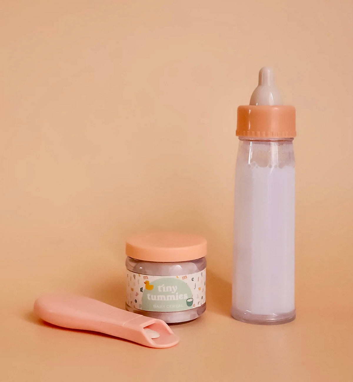 Pack Potito Cereales y Biberón Mágico para Muñecas - Tiny Harlow