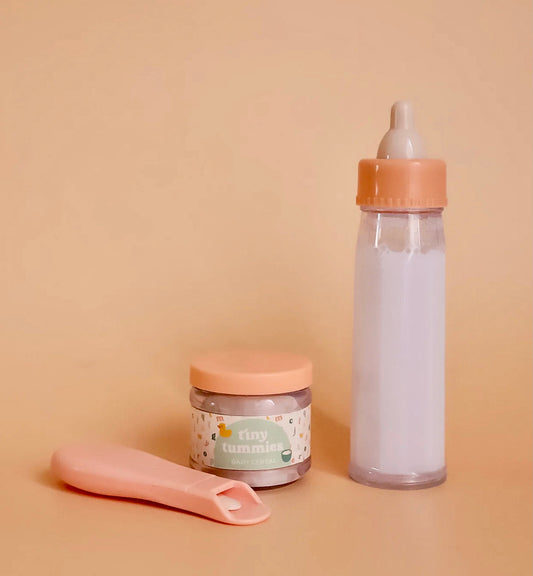 Pack Potito Cereales y Biberón Mágico para Muñecas - Tiny Harlow
