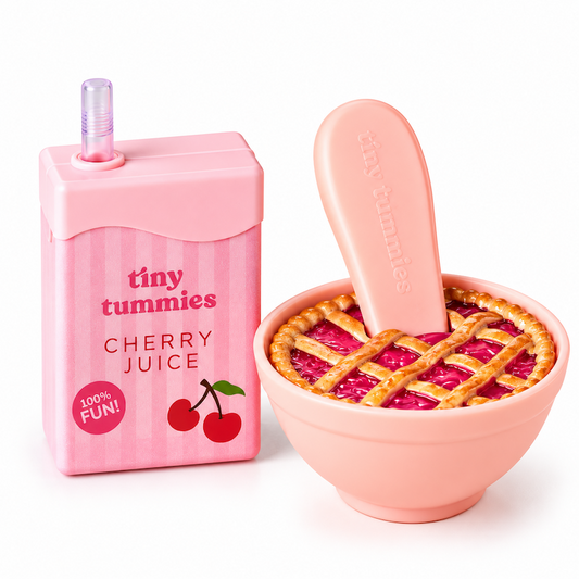 Pack Zumo y Tarta de Cereza para Muñecas - Tiny Harlow