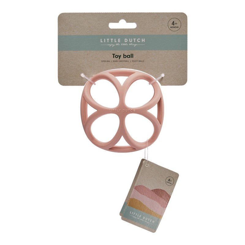 Pelota Sensorial Silicona Rosa - Little Dutch