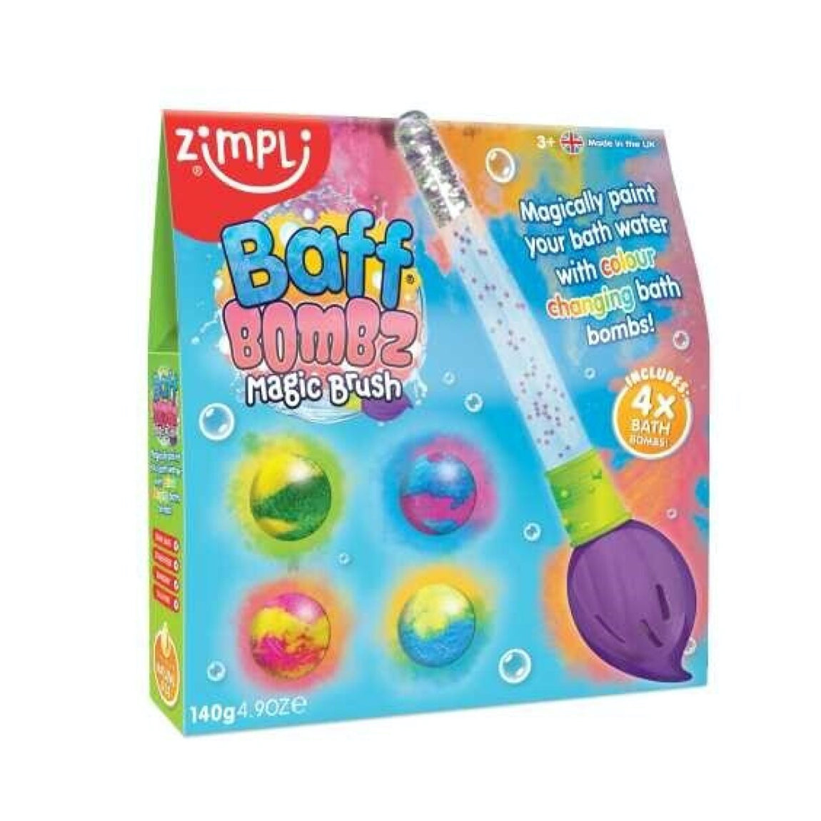 Pincel Mágico con 4 Bombas de Baño - Zimpli