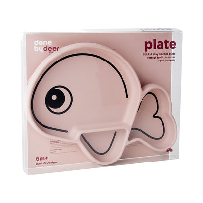 Plato Silicona Antideslizante Wally Rosa - Done By Deer