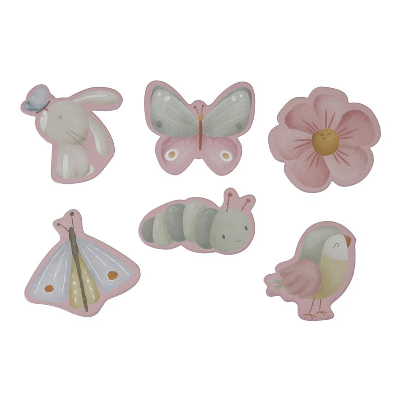 Puzzle 6 en 1 Flores y Mariposas - Little Dutch