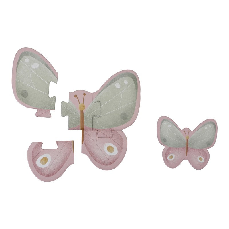 Puzzle 6 en 1 Flores y Mariposas - Little Dutch