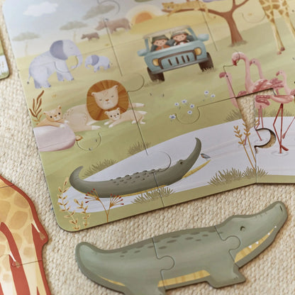 Puzzle 6 en 1 Safari Friends - Little Dutch