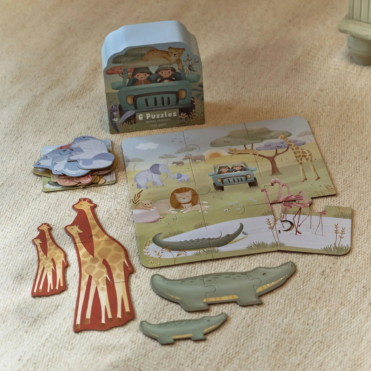 Puzzle 6 en 1 Safari Friends - Little Dutch