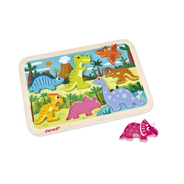 Puzzle de Madera Dinosaurios - Janod