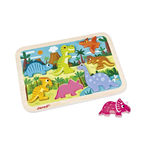 Puzzle de Madera Dinosaurios - Janod