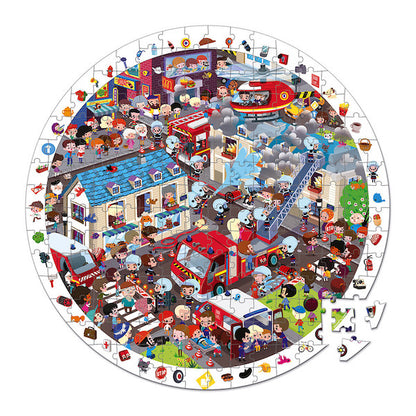 Puzzle de Observación Bomberos 208 piezas - Janod