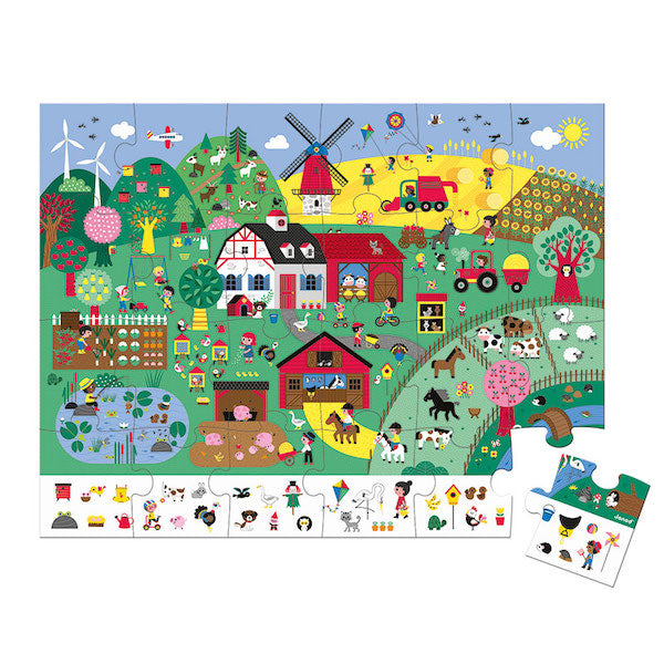 Puzzle de Observación La Granja 24 piezas - Janod