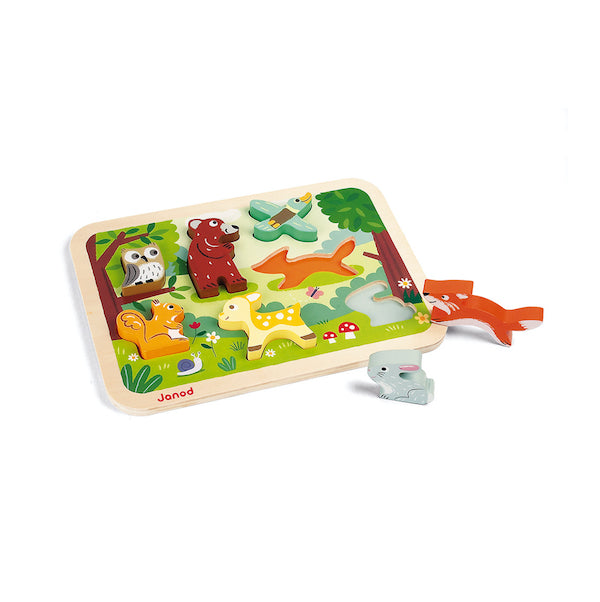puzzle de madera el bosque de janod