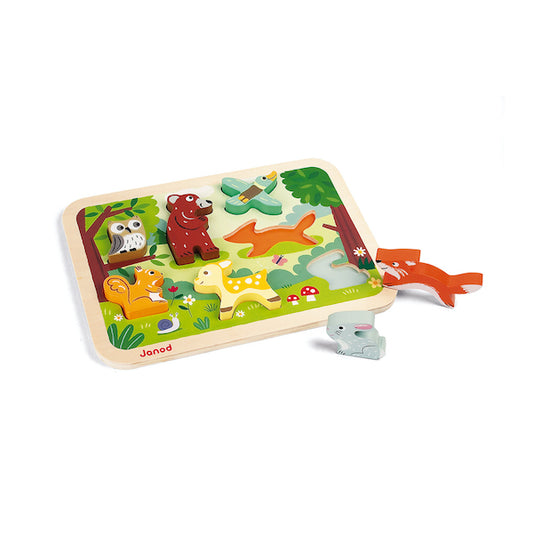 puzzle de madera el bosque de janod