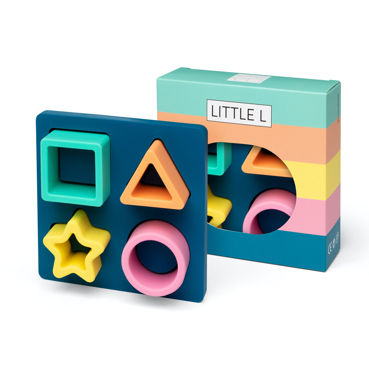 Puzzle Encajable Formas Geométricas Silicona - Little L