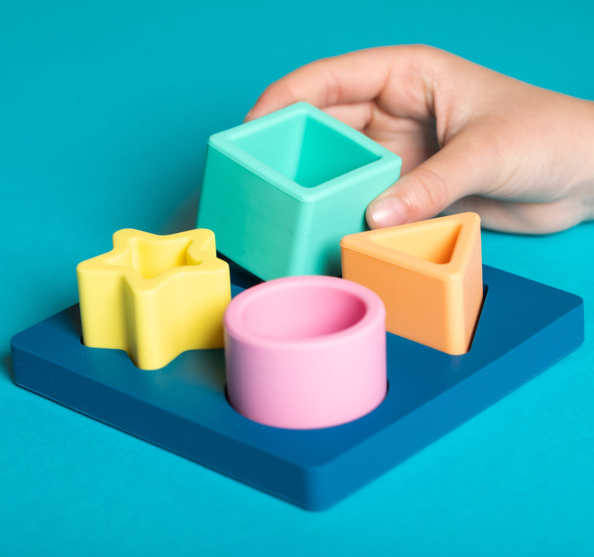 Puzzle Encajable Formas Geométricas Silicona - Little L