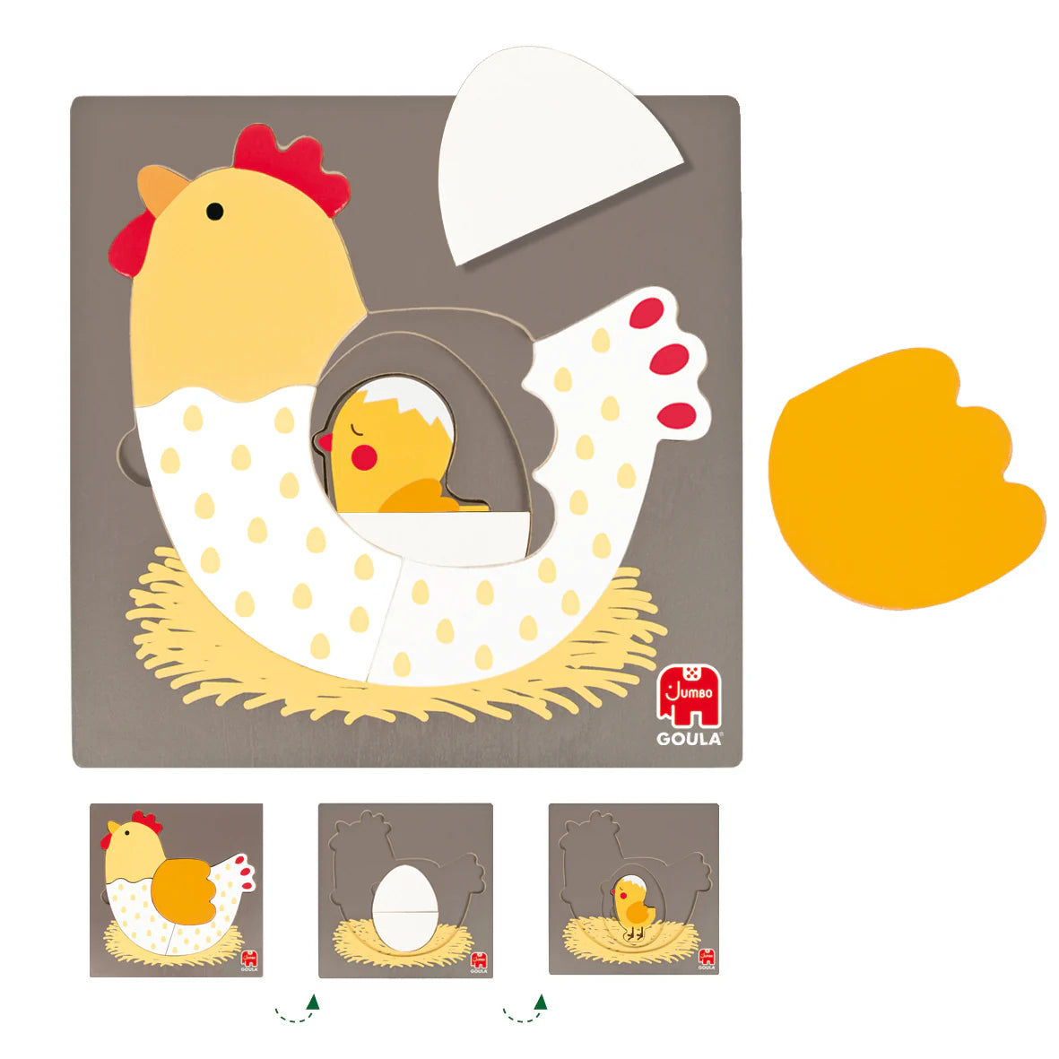 Puzzle Gallina Tres Niveles - Goula