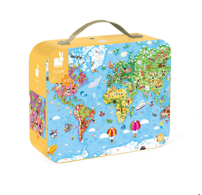Puzzle Gigante Mapa del Mundo 300 piezas - Janod