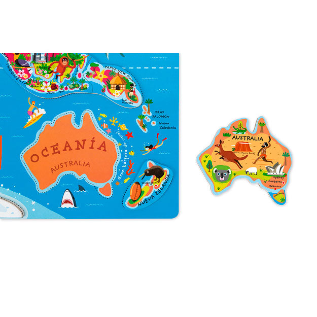 Puzzle Magnético Atlas Mundial - Janod
