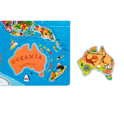 Puzzle Magnético Atlas Mundial - Janod